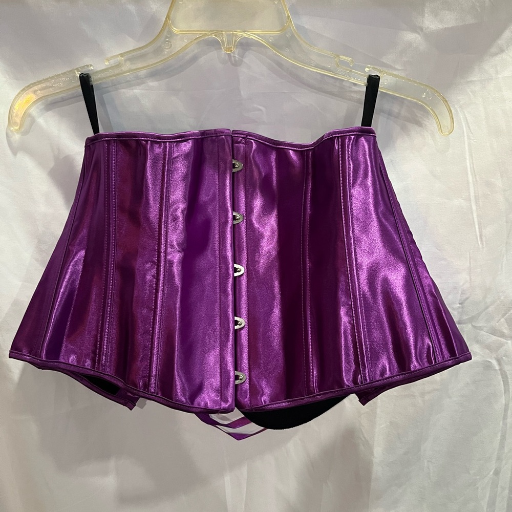 Purple Satin Corset Top